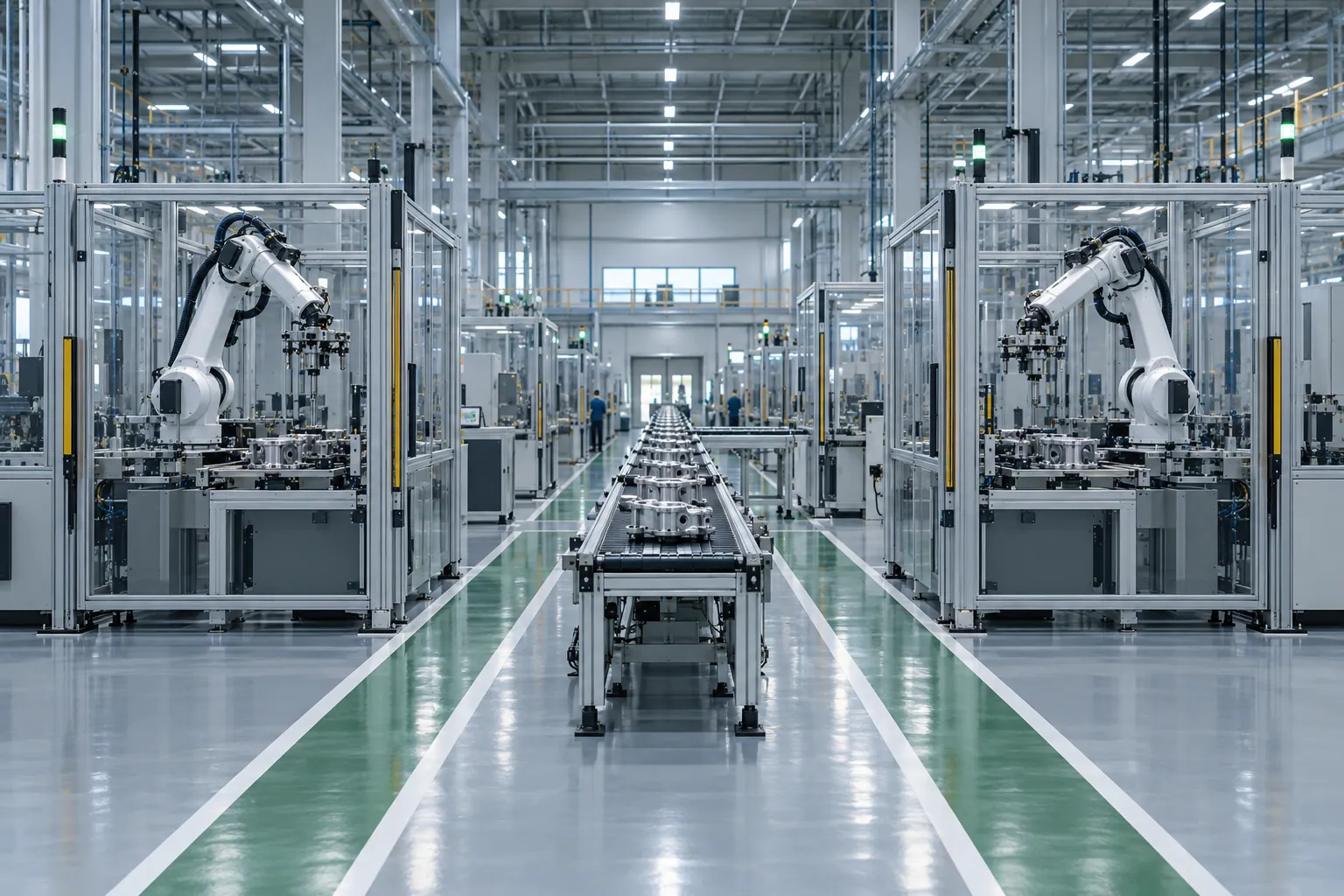 A production line inside a manufacturing plant