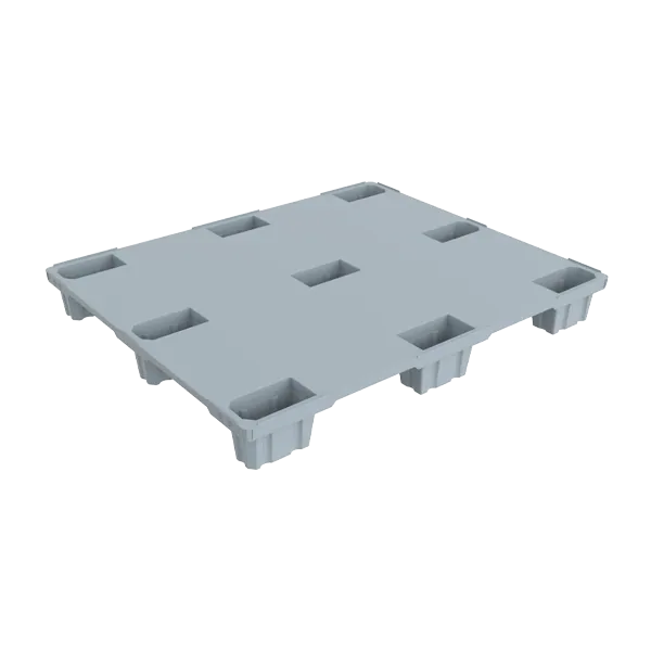 48×40 Nestable Pallet, Closed Deck, 9-Leg