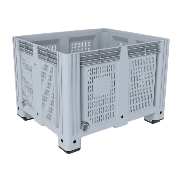 48×40 Rigid Bulk Container, 30 in, 4-Leg, Perforated