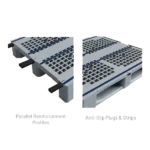 48×40 Industrial Plastic Pallet – Three Parallel Profiles - Image 4