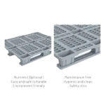 48×40 Nestable Plastic Pallet – Lightweight (3 Runners) - Image 5