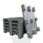 48×40 Hygienic Plastic Pallet – Closed Deck (9 Legs) - Image 4