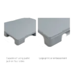 48×40 Hygienic Plastic Pallet – Closed Deck (9 Legs) - Image 5