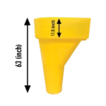 Construction Debris Hopper Funnel – 63” Entry Chute System for Buildings